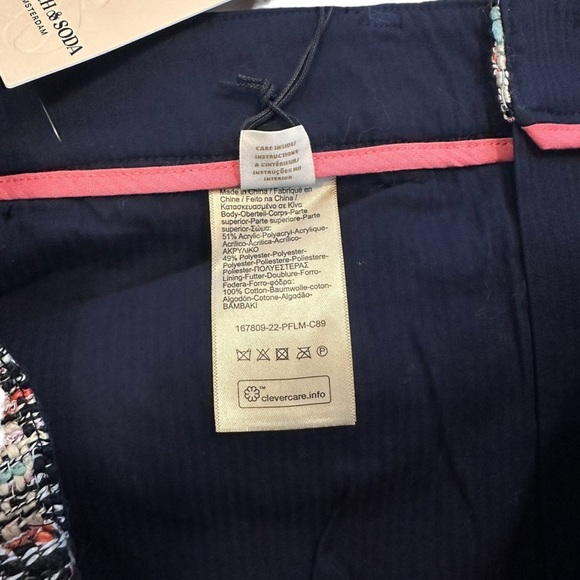 NWT Scotch & Soda SPECIAL TWEED MINI Short Multi color Side Zip Pockets SKIRT M - Picture 7 of 10